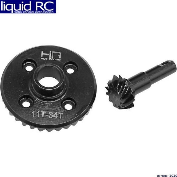 Hot Racing Steel Helical Diff Ring/Pinion Stock11/34T TRX4 HRATRXF9411 Electric Car/Truck Option Parts