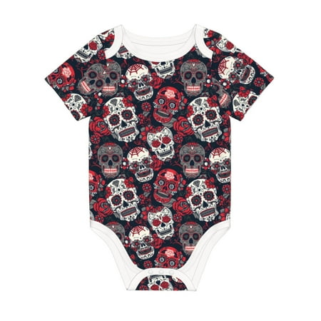 

Matuu Rose Flowers for Baby Short-Sleeve Bodysuit Soft Cotton Comfortable and Breathable Perfect for Newborns and Infants