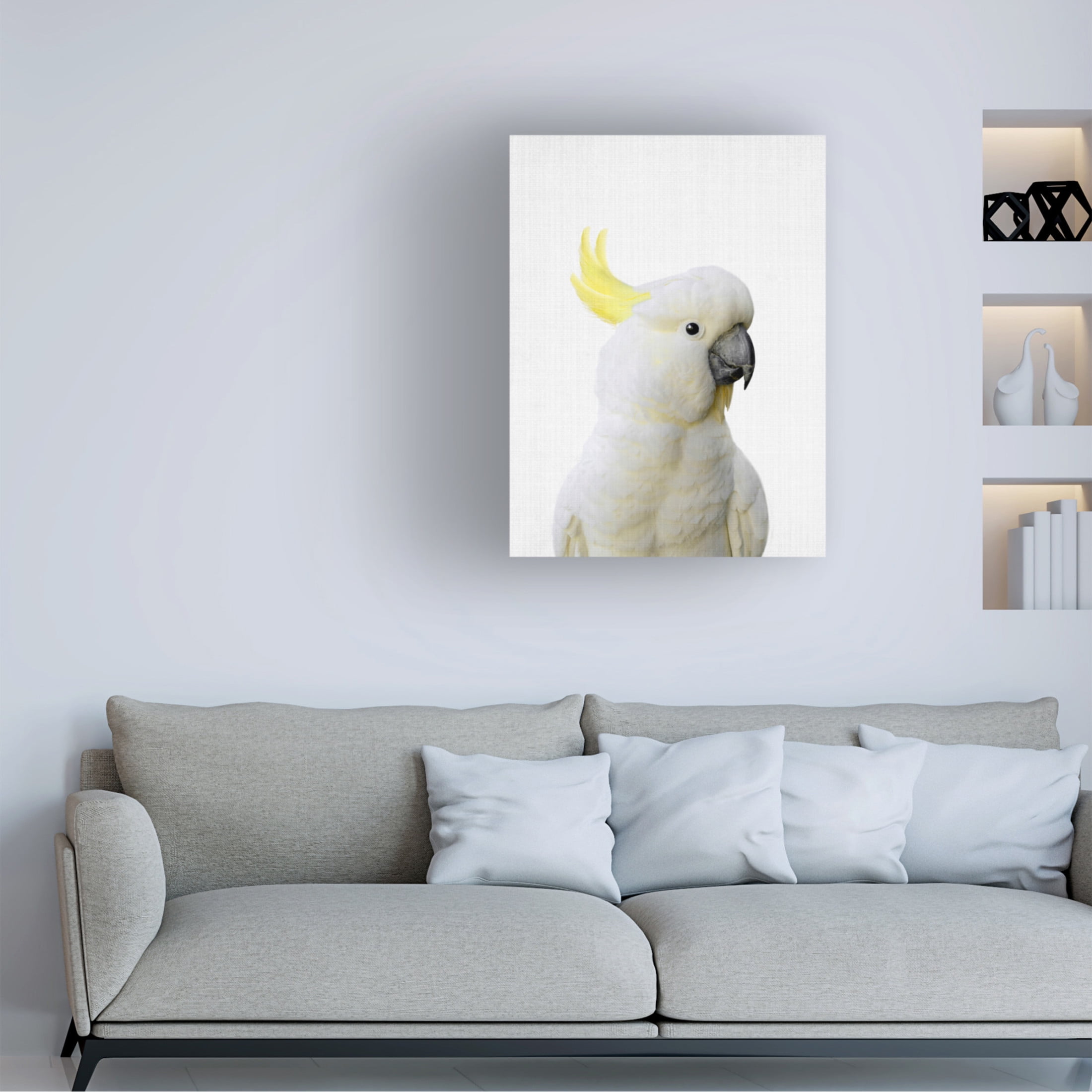 Trademark Fine Art Lola Peacock  Peekaboo Cockatoo Canvas Wall Art