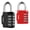 Black + Red, variant on Combination Lock, AMIR Stainless Steel 4 Digit Locks for Home School Locker Luggage Storage Box Bike