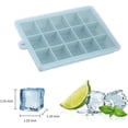 thumbnail image 4 of Paquete de 2 bandejas de cubitos de hielo de silicona con tapas, juego de moldes de cubitos de hielo de fácil liberación para whisky, molde de pastel de silicona para alimentos para bebés, 4 of 5