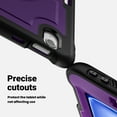 thumbnail image 3 of for iPad Air 13 Inch M2 2024 6th Gen Case with Adjustable Hand Strap, Heavy Duty Shockproof Protective Cover with Rotating Stand, Shoulder Strap, Pencil Holder, Heat Dissipation Tablet Case, Purple, 3 of 12