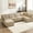 Brown, variant on Modular Sectional Sofa U Shaped Modular Couch with Reversible Chaise Modular Sofa Sectional Couch, 6- Seat Convertible Sofa, Fit for Living Room (Beige)