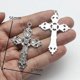 thumbnail image 5 of 10pcs Silver Plated Baroque Style Crosses Metal Pendant DIY Charms Necklace Earrings Jewelry Crafts Gift Making 56*37mm A10, 5 of 5