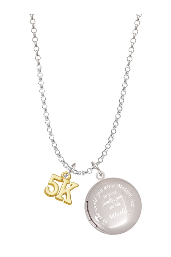 Goldtone 5K To the World You are a Mother Locket Necklace