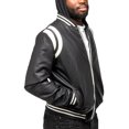 thumbnail image 5 of X RAY Jeans Mens Grainy PU Hooded Jacket with Faux Shearling Lining, Black/White, XL, 5 of 9