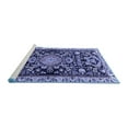 thumbnail image 2 of Ahgly Company Machine Washable Indoor Square Animal Blue Traditional Area Rugs, 5' Square, 2 of 4