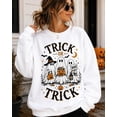 thumbnail image 2 of Trick or Treat Halloween Sweatshirt, Cute Ghost Pumpkin Halloween Sweatshirt, Halloween Gift, 2 of 5