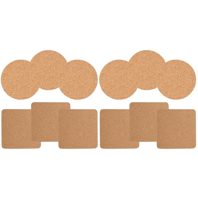 12 Pcs Reusable Coasters Cork Coasters Drink Coasters Office Cup Mats Cork Coasters