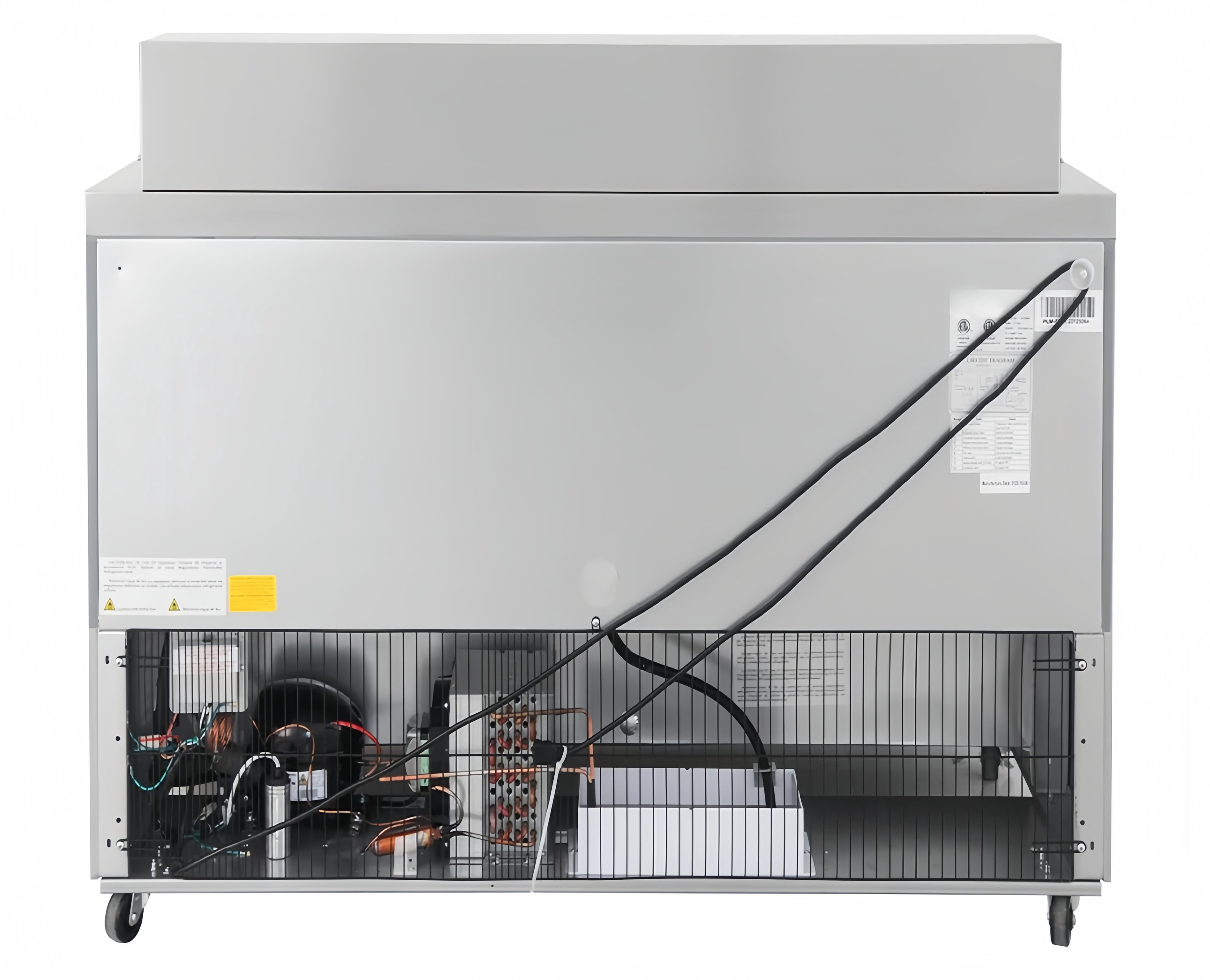 Commercial Sandwich Prep Table Refrigerator, 12 Pan Capacity, Stainless Steel, NSF Certified, 2 Door Undercounter Prep Fridge with Casters