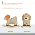 thumbnail image 5 of Kids Bike Qaba Baby Rocking Horse Lion with Sound, Plush Stuffed Rocking Animals, Wooden Rocking Horse with Seat Belt for 18-36 Months Boys and Girls Gift, Brown,Boys Bike, 5 of 10