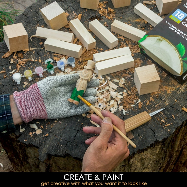 BW10 - Set of Basswood Carving Blocks 10 pcs  Wood carving tools, Carving  wood blocks, Whittling wood