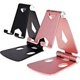 thumbnail image 1 of Paquete de 2 soportes para teléfono celular para escritorio con altura ajustable en ángulo, soporte para teléfono de metal de aluminio resistente para iPhone, iPad, teléfono móvil, todos los teléfonos inteligentes Android, escritorio Rojo Verde, 1 of 5