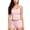 Pink, variant on Jowdiw Women Pajama Set Polka Dot Print Cami Shorts Set Drawstring Lounge Sleepwear Two Piece Home Wear