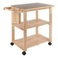 thumbnail image 1 of Pemberly Row Transitional Wood Utility Butcher Block Kitchen Cart in Natural, 1 of 9