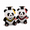 Yellow + Red, variant on 2pcs 9.1in Graduation Panda Plush Toy with Doctor Cap, Soft Stuffed Animal Souvenir Gifts