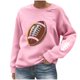 thumbnail image 2 of TaTaai Women Baseball Print Crew Neck Long Sleeve Drop Shoulder Top Hoodie Ladies Spring Autumn Daily Commute Street Wear Soft Comfortable No Fading Machine Washable Stylish Top Gift, 2 of 4