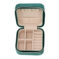 thumbnail image 1 of Joyero de terciopelo, joyero de terciopelo, estuche de almacenamiento de joyas portátil compacto con cremallera, organizador de joyas de viaje compacto, artesanía superior, 1 of 12