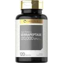 Serrapeptase 120000 SPU | 120 Capsules | Enzyme Supplement | by Carlyle