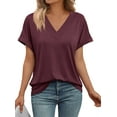 thumbnail image 3 of Nina Parker Womens Trendy Basic T-Shirt, Black, Plus Size, 1X, 3 of 3