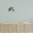 thumbnail image 2 of Floral Tropical Summer Vacation Resort Landscape Painting White Framed Art Print Wall Art, 2 of 7