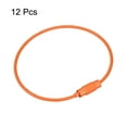 thumbnail image 3 of Uxcell Cable Key Rings 160mm Wire Keychain Twist Loops Orange 12 Pack, 3 of 6