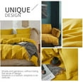 thumbnail image 5 of Simple&Opulence 100% Linen Duvet Cover Set with Washed-French Flax-3 Pieces Solid Color Basic Style Bedding Set-Breathable Soft Comforter Cover with 2 Pillowshams (Mustard Yellow,Queen), 5 of 8