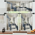 thumbnail image 3 of LALILO Kitchen Curtains and Valances Set of 3 36" Modern Window Treatment Tiers for Window Decor, 3 of 5