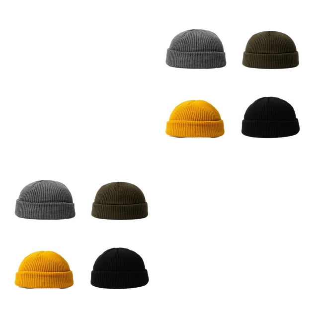 Sonducket Gorros de punto de 4 piezas, gorros amigables con la piel, gorros gruesos prácticos lavables de Hip Hop, gorro de invierno para ciclismo tipo 2 Tipo 1 2piezas Sonducket CBP583850