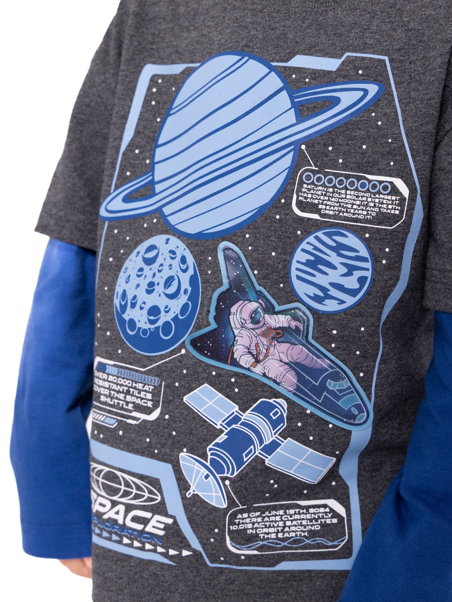 Wonder Nation Toddler Boys Hangdown Graphic Tee with Long Sleeves, Sizes 12M-5T