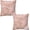 Pink Marble, variant on Nautical Coastal Beach Pillow Covers 16x16 Set of 2, Ocean Themed Seashell Coral Starfish Throw Pillow Covers Outdoor Decorative Pillow Case for Couch Bed Sofa Cushion Home Decor