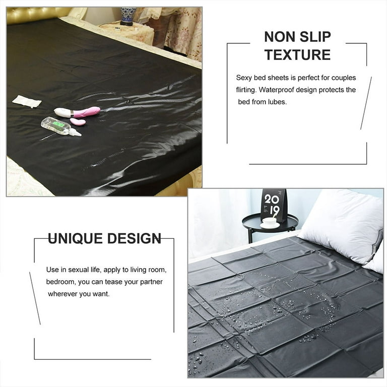 Sex and Sensuality Adult Bedsheets Waterproof Bed Sheet King Size  Waterproof Sheet for Wet Games Oil Body Massage Games Camping Tarp 86.6  inches