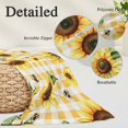 thumbnail image 3 of Yellow Sunflower Lumar Pillow Covers,Vintage Country Bee Plaid Ginger Check Breathable Throw Pillow Cases with Invisible Zipper,Decorative Pillowcase Pillows Protectors for Sofa Bed Chair 16"x24", 3 of 9