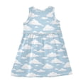 thumbnail image 3 of Girls Dress Clouds Floating in The Sky Sleeveless Dress for Girls Hem A-Line Casual Sundress, 3 of 7