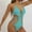 Light Blue, variant on Xysaqa Women's Sexy Cutout Cheeky One Piece Swimsuit Lace Up Halter Backless Thong Bikini Bathing Suit High Cut Monokini Summer Savings White L
