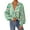 Green Floral, variant on PRETTYGARDEN Women's Floral Blouses Dressy Casual V Neck Button Down Shirts Lantern Long Sleeve Boho Chiffon Spring Tops