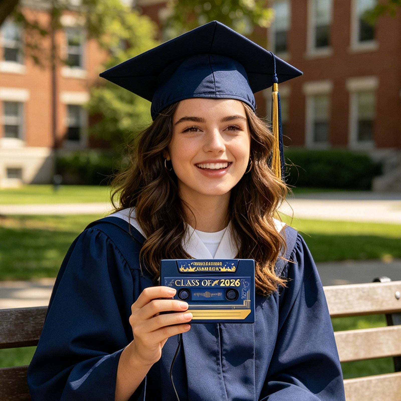 2026 Graduation Season Voice Message Card: A retro cassette-style message card for recording creative graduation wishesâthe gift for classmates and teachers,Blue