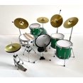 thumbnail image 4 of Axe Heaven John Bonham Led Zeppelin Green Sparkle Ludwig Mini Kit de Batterie Réplique de Collection, 4 of 5