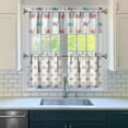 thumbnail image 3 of Kitchen Curtains 24 Inch Short - 3 Panel Set with Cute Cat Paw Pattern, Rod Pocket Window Curtain, 100% Polyester for Pet Lovers Farmhouse, Cafe, Kitchen, Bedroom, Easy Wash, 3 of 6