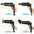 thumbnail image 2 of SHegdu Pneumatic Pipe Plungers High Manual Sink Plunger for Bathroom (Black), 2 of 9