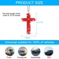 thumbnail image 2 of Cross Crystal Rhinestone Car Hanging Ornament, Diamond Rear View Mirror Pendant for Car Interior Decor（Red）, 2 of 6