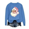 thumbnail image 3 of Santa Claus Sweatshirt for Women Crewneck Christmas Printed Pullover Top Winter Long Sleeve Sweaters Loose Plus Size Blouses Tops, 3 of 6