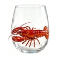 thumbnail image 2 of SLYNSHome Stemless Wine Glass Sea Animals Printed Design, Clear Coastal Nautical Tumbler For Wine Water, Ocean Lover Home Bar Decor, 2 of 6