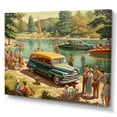 thumbnail image 2 of Designart "Flashback To Summer Vacation By The Lake IV" Cottage Landscape Wall Art Print, 2 of 5
