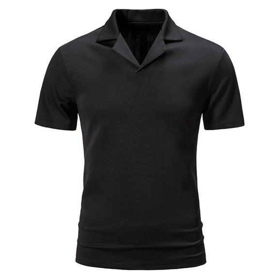 Njoeus Mens Shirts Golf Shirts For Men Men Lapel Casual T-Shirt Business Slim-Fitting Short Sleeve Fishing Shirts For Men Tops Blouse Compression Shirt Men On Clearances