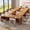 Medium Walnut Brown, variant on Finmind 13FT Modular Conference Table, Rectangular Business Meeting Seminar Table, Medium Walnut Brown