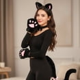 thumbnail image 6 of Slccxzc 4Pcs Cat Ears Design Headband Set with Gloves, Choker, Tail for Party, 6 of 7
