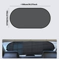 thumbnail image 4 of Parasol Ventana Trasera Malla Parasol Cubierta Parasol para Coche Ventana Parasol 100x50cm Negro, 4 of 5