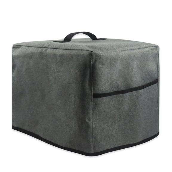 Air Fryer Dust Cover With 2 Accessory Pocket Grey Easy Cleaning