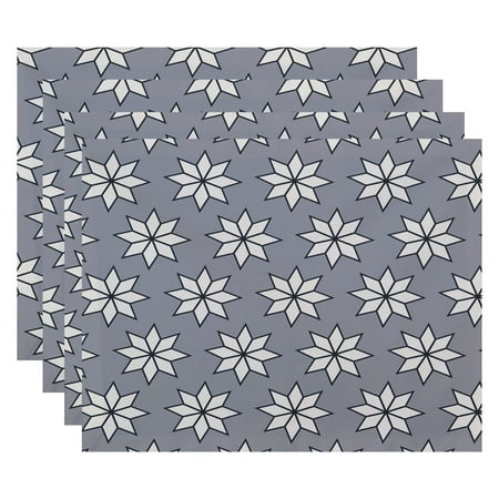 

Simply Daisy 18 x 14 Christmas Stars 1 Geometric Print Placemats Set of 4